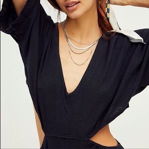 Free People cotton cut out jumpsuit